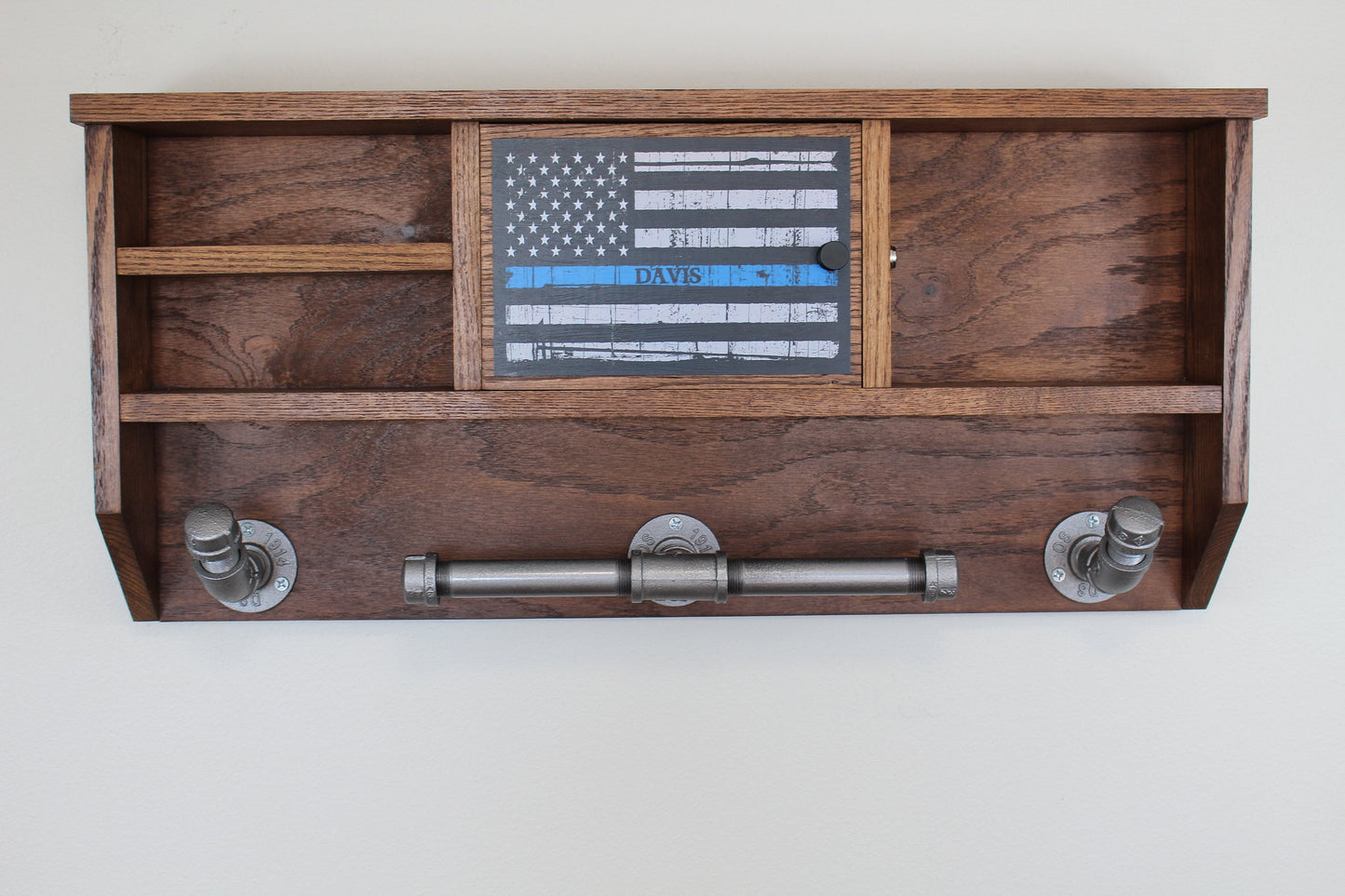 Wall Mounted Police Duty Gear Rack Double Belt Holder Variant