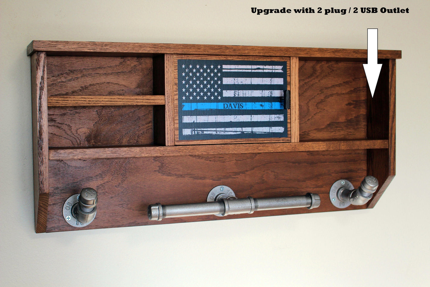 Wall Mounted Police Duty Gear Rack Double Belt Holder Variant