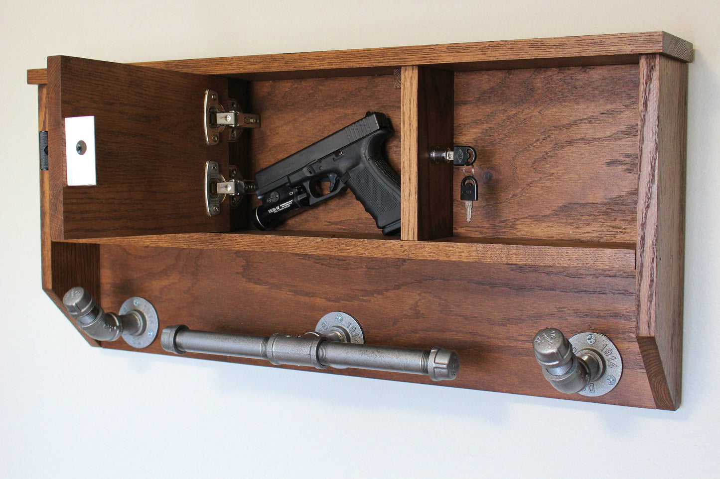 Wall Mounted Police Duty Gear Rack Double Belt Holder Variant