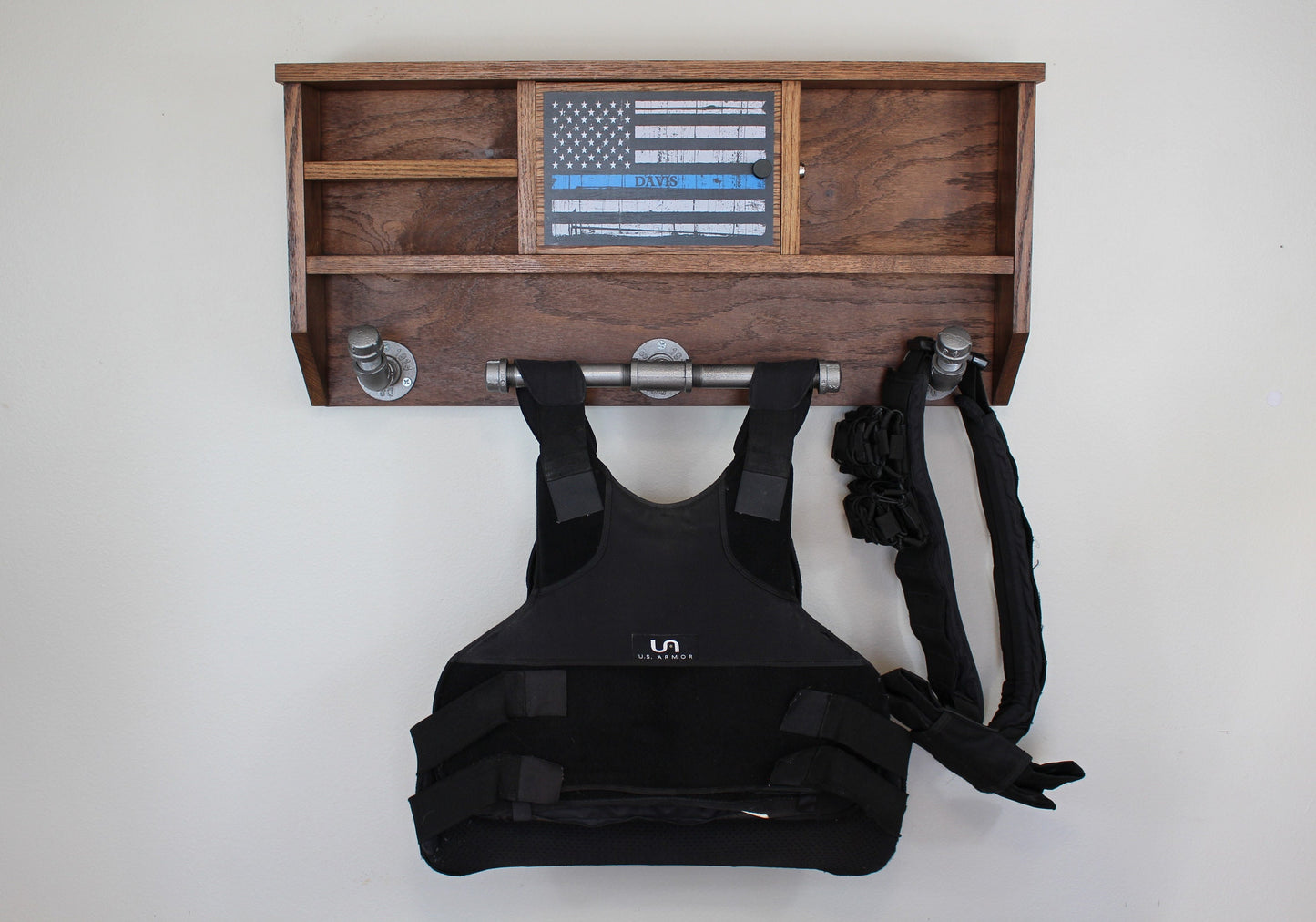 Wall mounted Police Gear Rack