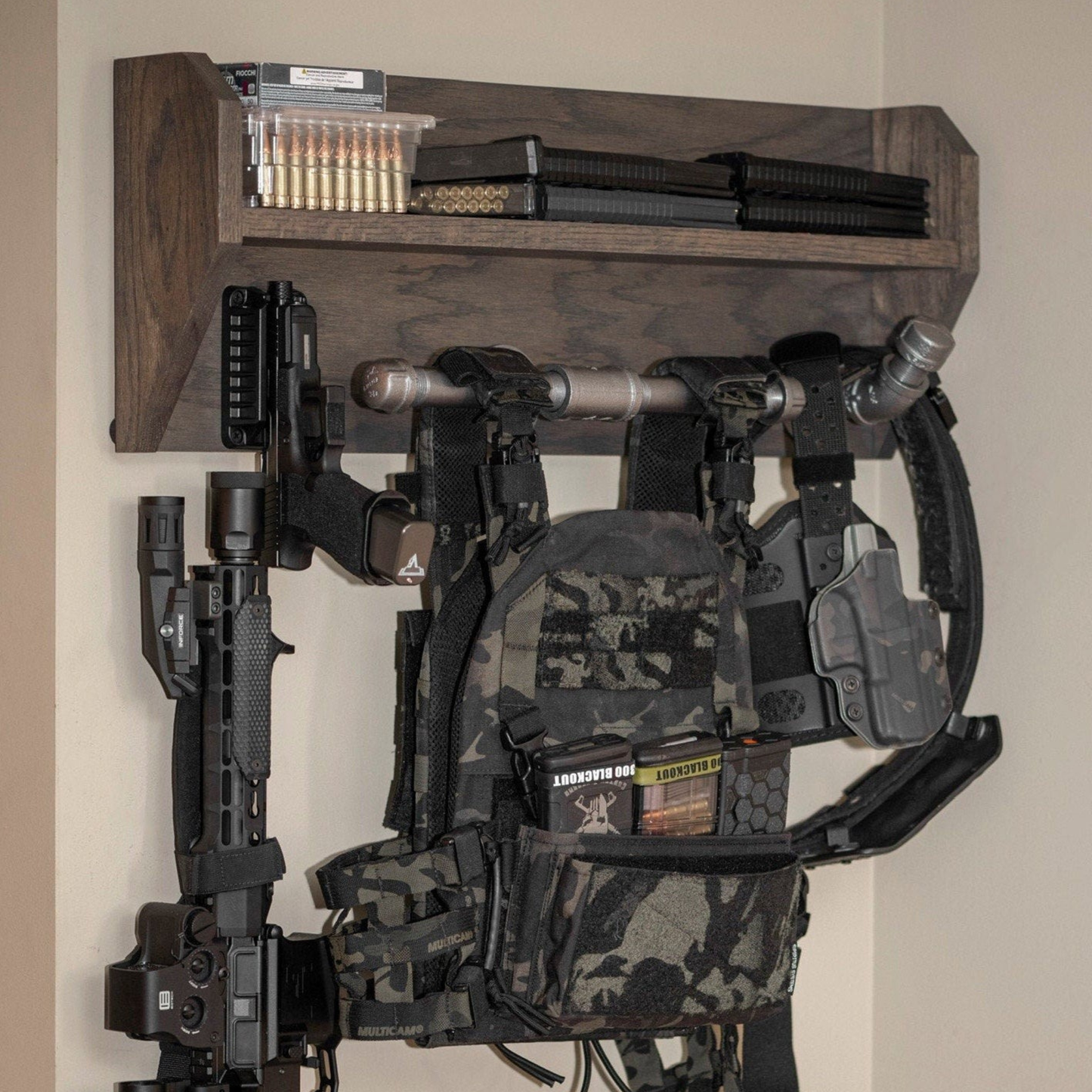 Wall Mounted Gear Rack - Police/Military/Airsoft - Digital-PDF Build Plans