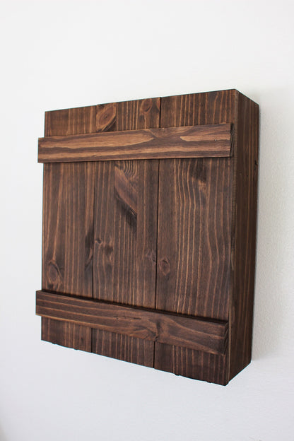 Mini Barn Door Wooden Murphy Bar Liquor Cabinet