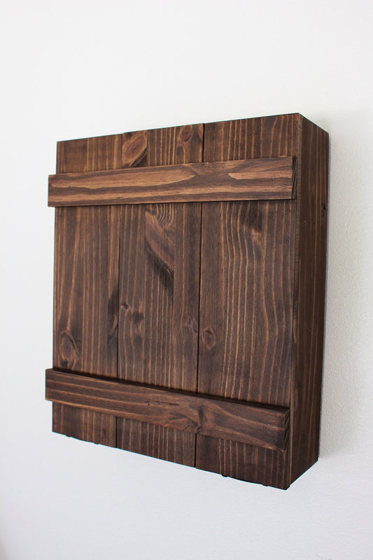 Mini Barn Door Wooden Murphy Bar Liquor Cabinet