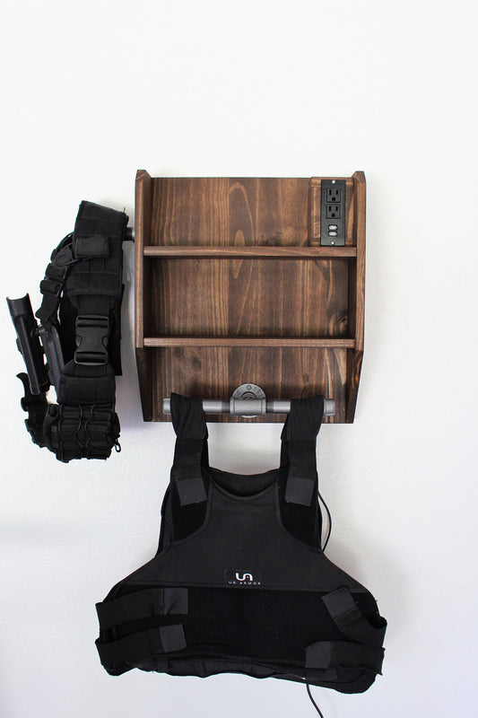 Compact Police duty gear rack