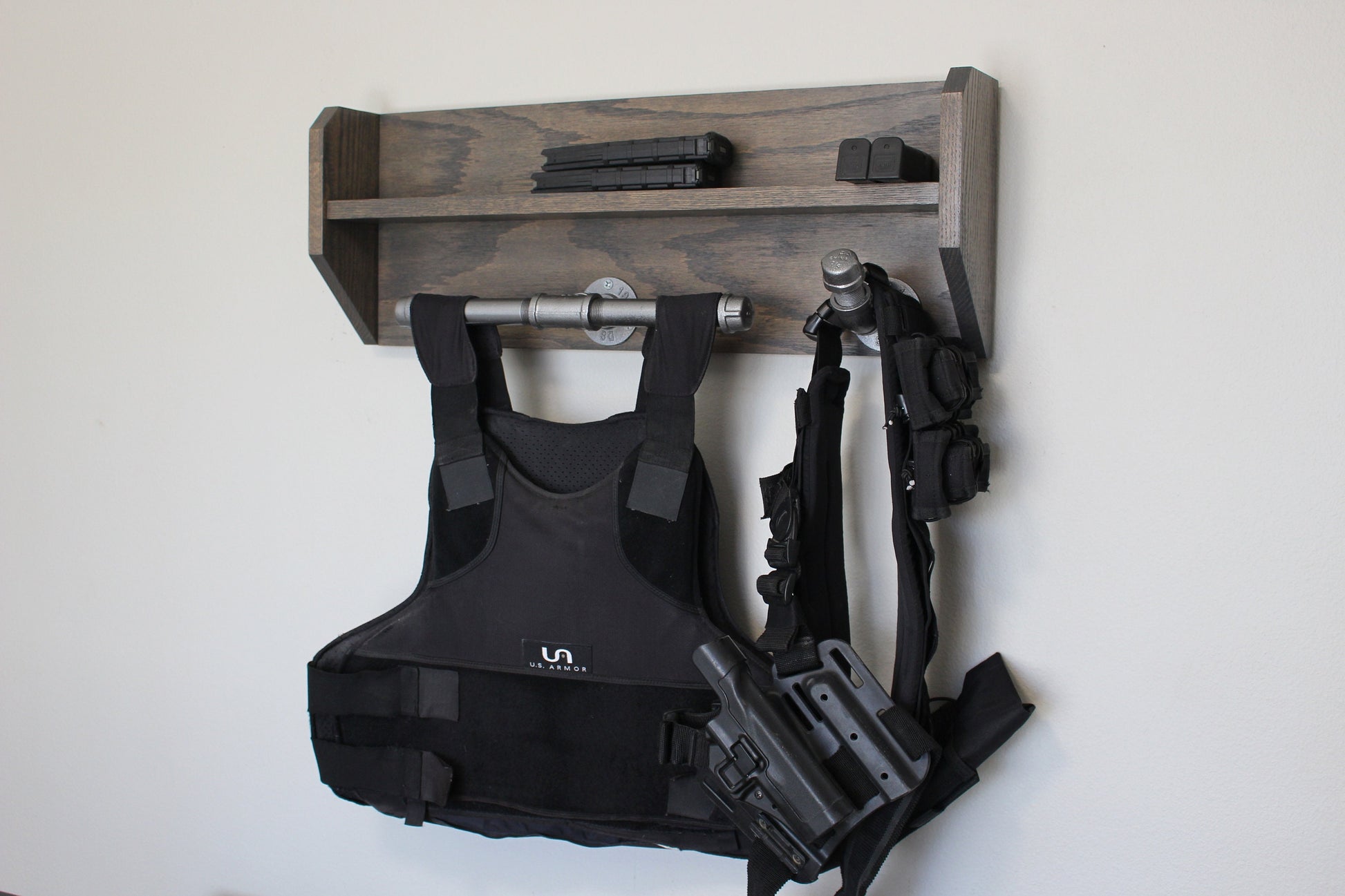 Wall Mounted Duty and Tactical Gear Rack Small – Minutemen Wood Design