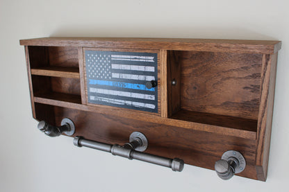 Wall Mounted Police Duty Gear Rack Double Belt Holder Variant