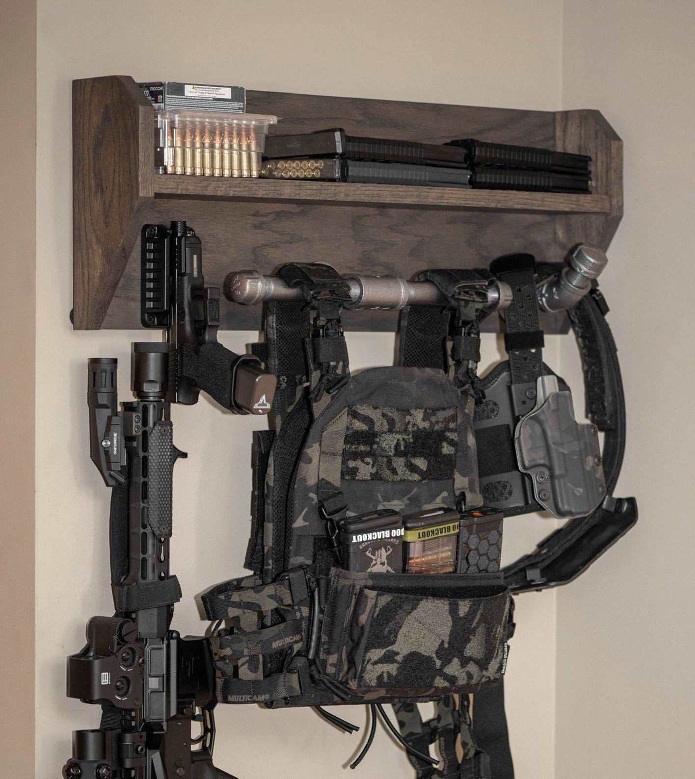 Wall Mounted Duty and Tactical Gear Rack Small